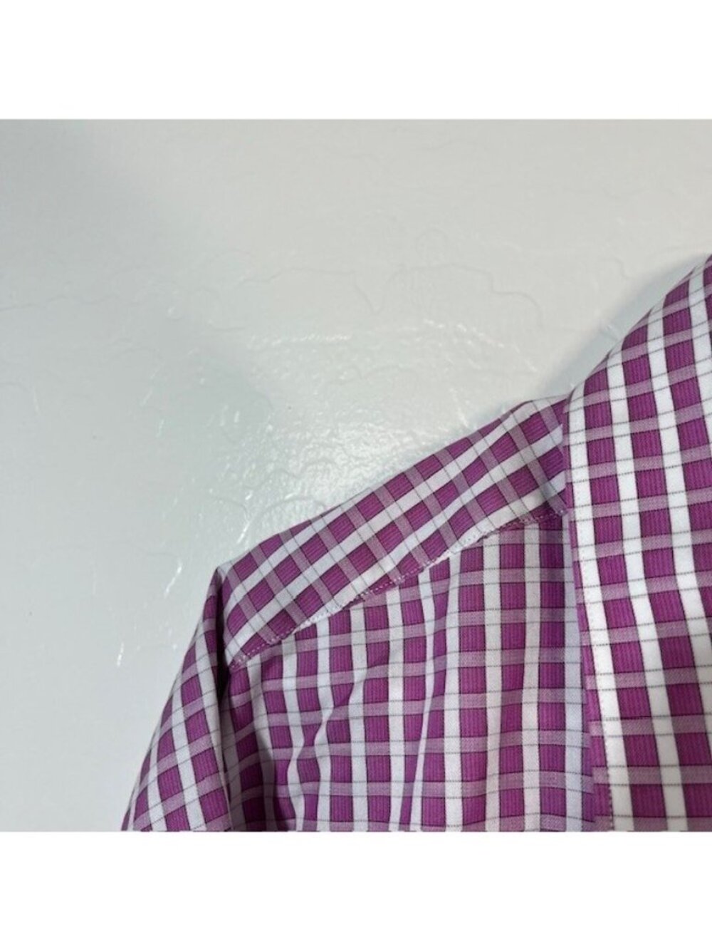 Robert Graham Shirt Mens XXXL Button Up Flip Cuff Art Pink White Check - Picture 2 of 7